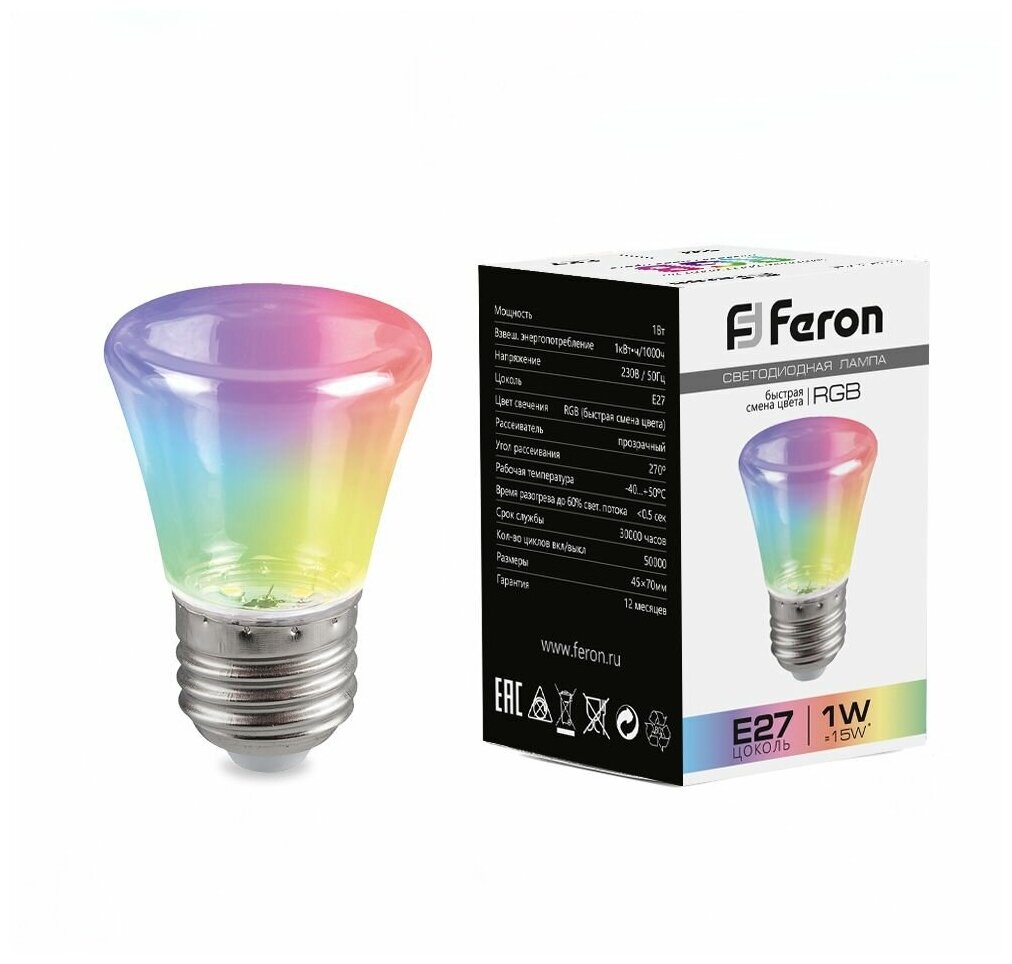 Лампа светодиодная Feron LB-372 38131 E27 C45
