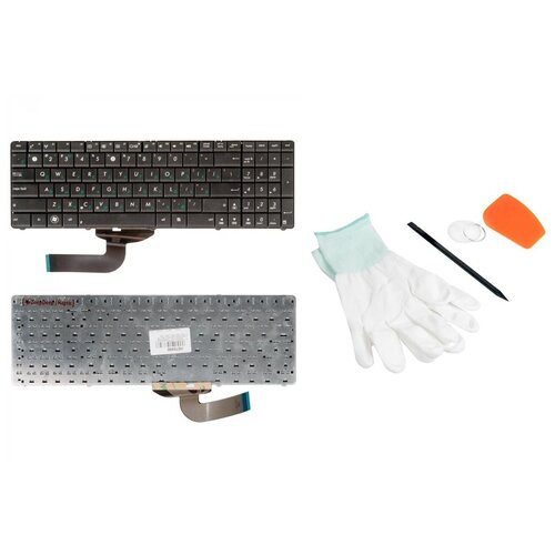 Keyboard Клавиатура для Asus K52 K53 K54 N50 N51 N52 N53 N60 N61 N70 N71 N73 N90 P52 P53 K72 K73 A52 A54 ZeepDeep Haptic Black гор Enter 1083₽