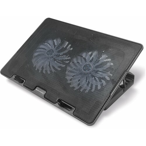 Подставка для ноутбука с охлаждением, 2 порта USB-A, LED-подсветка, 35х30х25 см, BRAUBERG, 513617, 513617