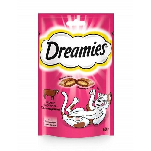 Dreamies Лакомство Dreamies для кошек, говядина, 60 г