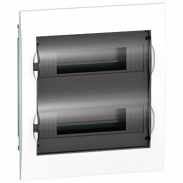 фото Распределительный шкаф Easy9 24 мод, IP40, встраиваемый, пластик, прозрачная дверь | код. EZ9E212S2FRU | Schneider Electric ( 1шт. )