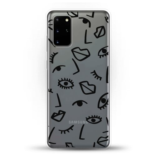 фото Силиконовый чехол глаза и губы на samsung galaxy s20+ andy & paul