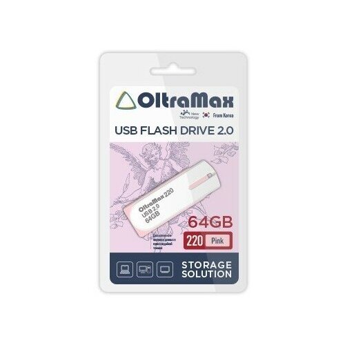 Флешка OltraMax 220 64GB (розовый)