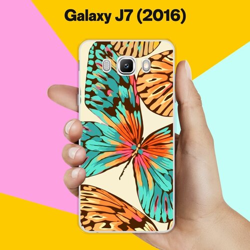 Силиконовый чехол на Samsung Galaxy J7 (2016) Бабочки 10 / для Самсунг Галакси Джей 7 (2016) силиконовый чехол на samsung galaxy j7 2016 розы для самсунг галакси джей 7 2016