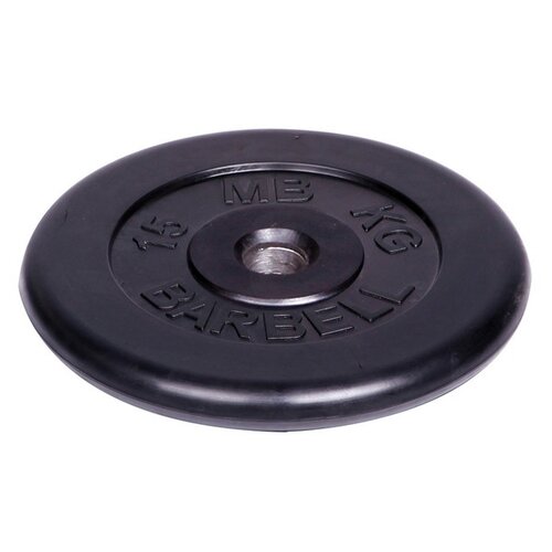 фото Диск обрезиненный barbell d 51 мм черный 15,0 кг mb barbell