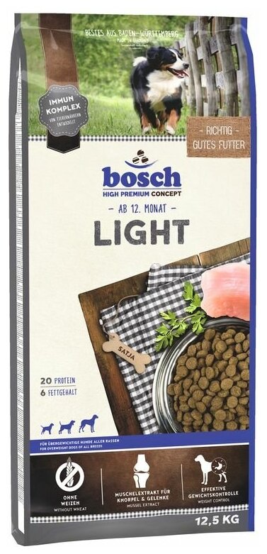 Bosch Adult Light Сухой корм для собак с избыточным весом 12.5кг