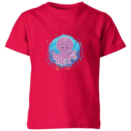 Футболка Us Basic, размер 4, розовый детская футболка осьминог аквамариновый мультяшный 116 синий