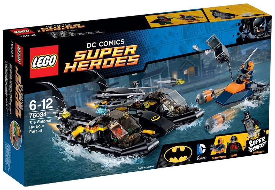 Конструктор LEGO DC Super Heroes 76034 Погоня на бэткатере в порту