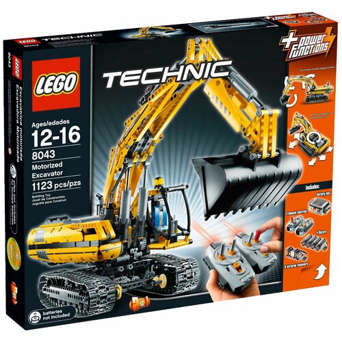 конструктор lego technic 42055 роторный экскаватор 3929 дет Конструктор LEGO Technic 8043 Моторизированный экскаватор, 1123 дет.