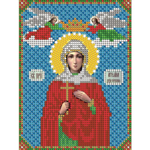 Вышивка бисером иконы Святая Ангелина 12*16 см