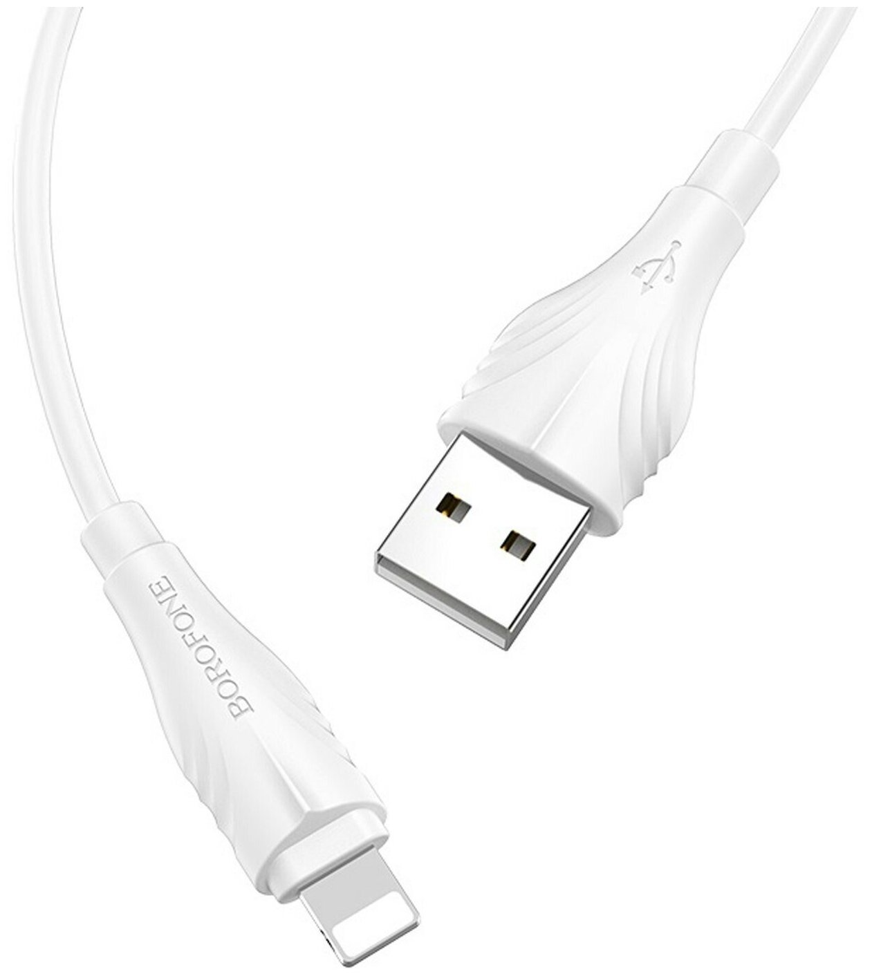фото Кабель USB - Apple lightning Borofone BX18 Optimal, 100 см, Белый