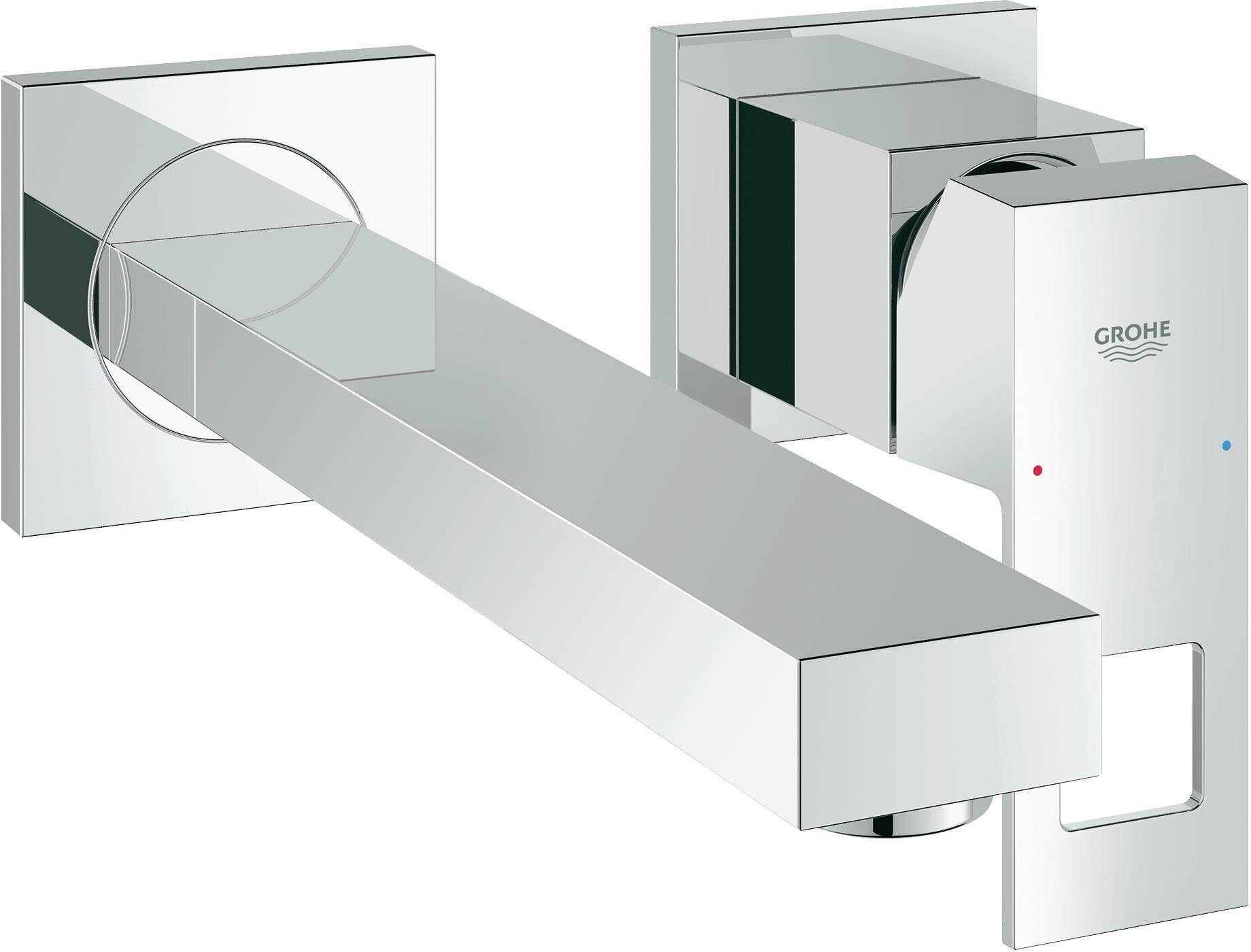 Внешняя часть смесителя для раковины GROHE Eurocube на 2 отверстия, M-Size, хром (23447000)