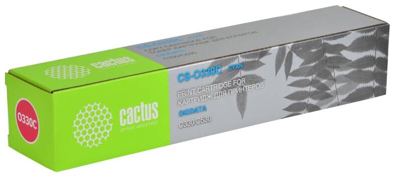 Тонер Картридж Cactus Cs-o330c голубой для Oki C330/C530 (3000стр.) Cs-o330c