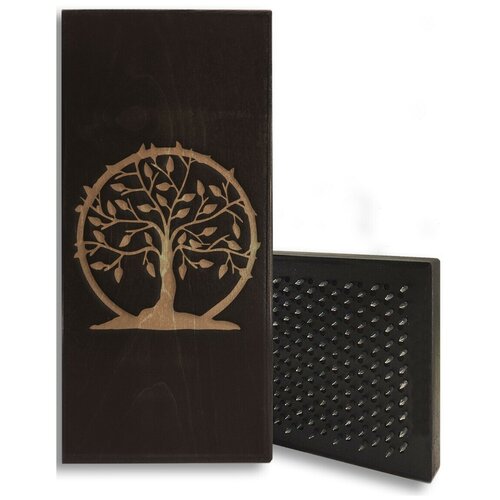 фото Доска садху для йоги с динамическими гвоздями дерево - 6 шаг 10мм woodart