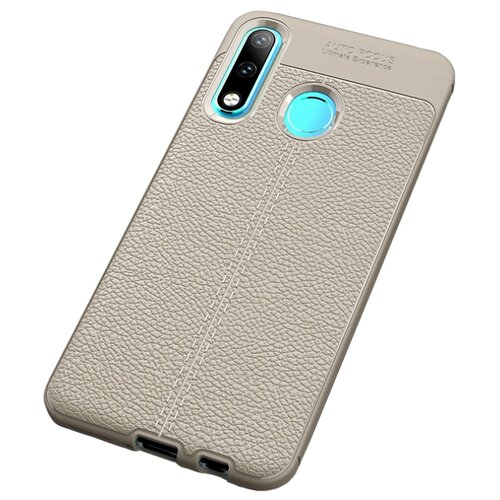 фото Чехол mypads для lg k9 x210 из качественного износостойкого силикона с декоративным дизайном под кожу с тиснением серый