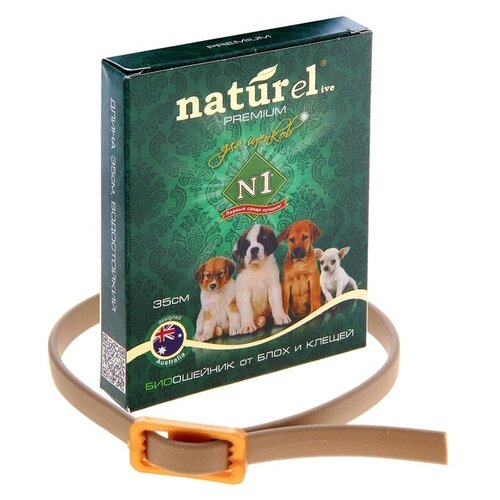 Naturelive ошейник от блох и клещей N1 для щенков и собак, 35 см 1 шт. в уп. биоошейник репеллентный для средних собак green fort neo 65 см зеленый