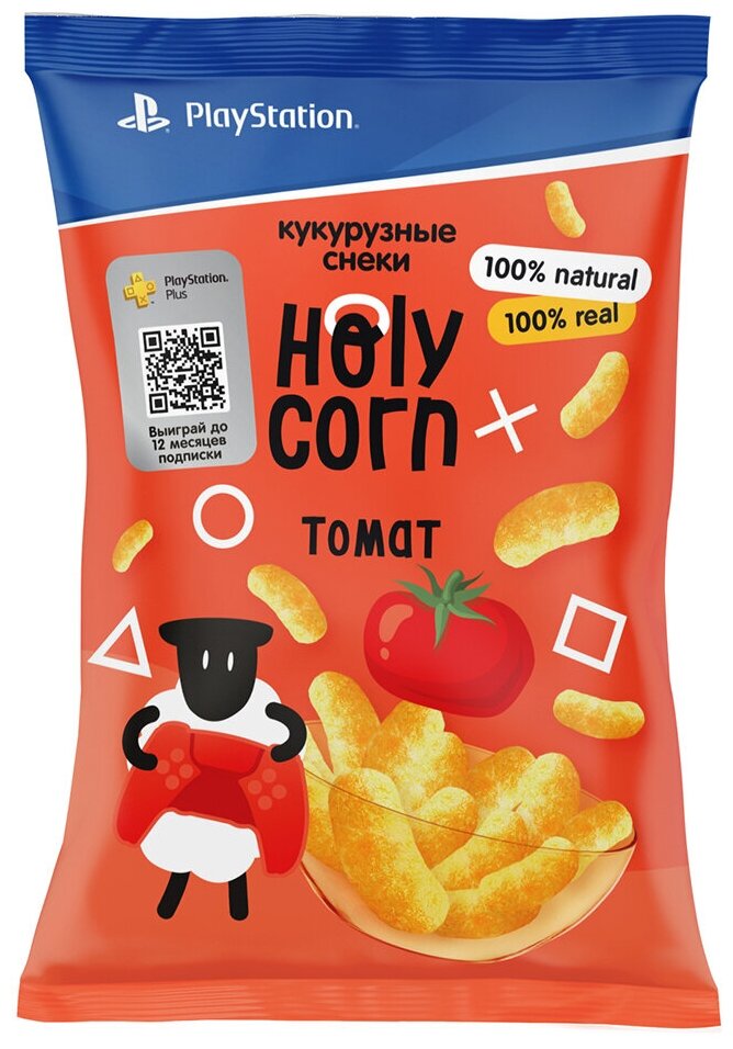 Снеки кукурузные "Томат" Holy Corn 50 г