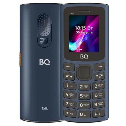 Сотовый телефон BQ M-1862 Talk 177 2 sim 64Мб microSD FM 600 мАч фонарик синий 2886₽
