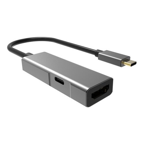 Адаптер VCOM USB 3.1 Type-Cm HDMI A(f), 4K@60Hz, PD charging, Aluminum Shell,