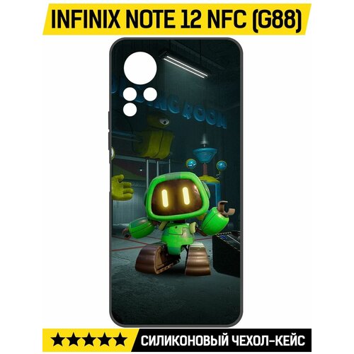 Чехол-накладка Krutoff Soft Case Хаги Ваги - Буги-бот для INFINIX Note 12 NFC (G88) черный чехол накладка krutoff soft case хаги ваги буги бот для infinix note 12 nfc g88 черный