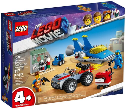 Конструктор LEGO The LEGO Movie 70821 Мастерская «Строим и чиним» Эммета и Бенни, 117 дет.