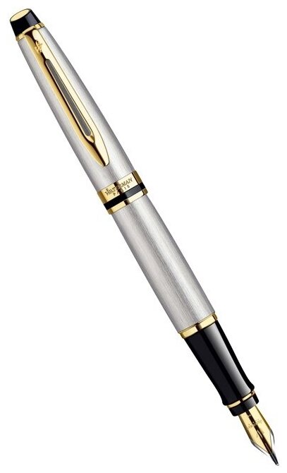 Waterman S0951940 Ручка перьевая waterman expert 3 essential, stainless steel gt (перо f)