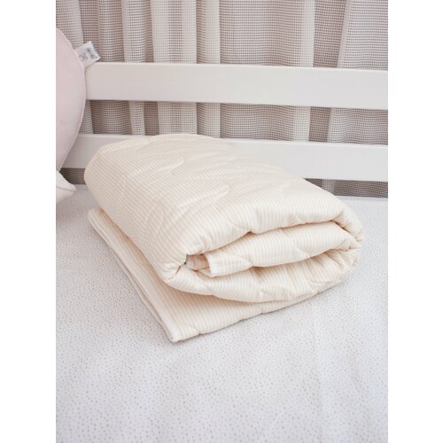COROCOCO Одеяло детское Бежевая полоска 110х140 бамбук 150 гр/м2