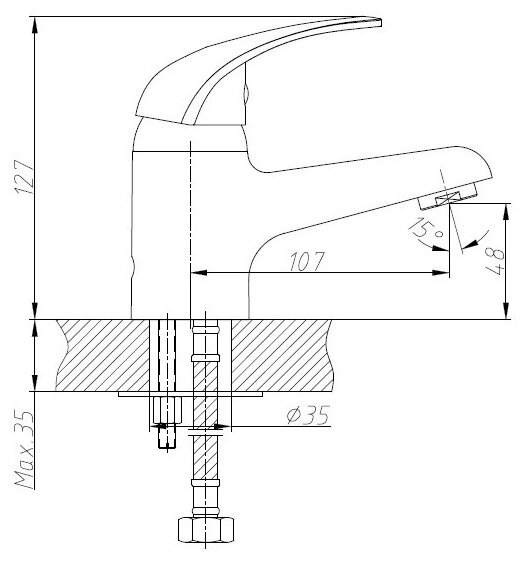 Смеситель для раковины Haiba HB1003 - фотография № 10