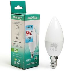 Лампа светодиодная Smartbuy, C37, Е14, 9.5 Вт, 4000 К, дневной белый свет