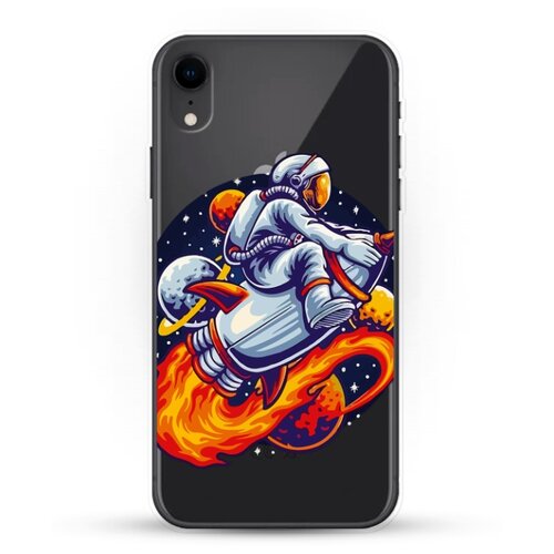 фото Силиконовый чехол астронавт на ракете на apple iphone xr andy & paul