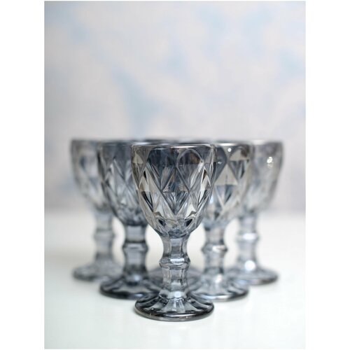 Набор рюмок 6 штук из цветного стекла 50 мл 1220₽