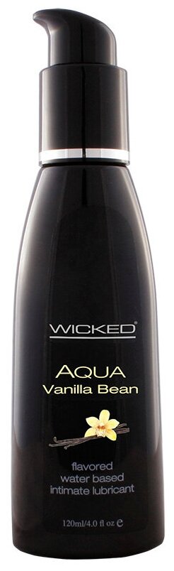 Лубрикант со вкусом ванильных бобов Wicked Aqua Vanilla Bean - 120 мл. , цвет не указан