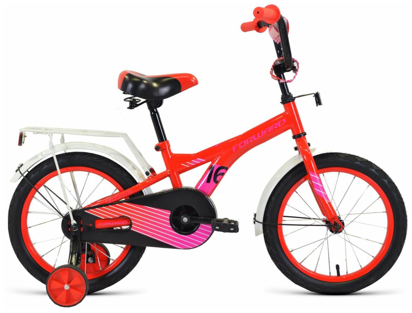 Детский велосипед FORWARD Crocky 16 (2020) красный/фиолетовый (требует финальной сборки)