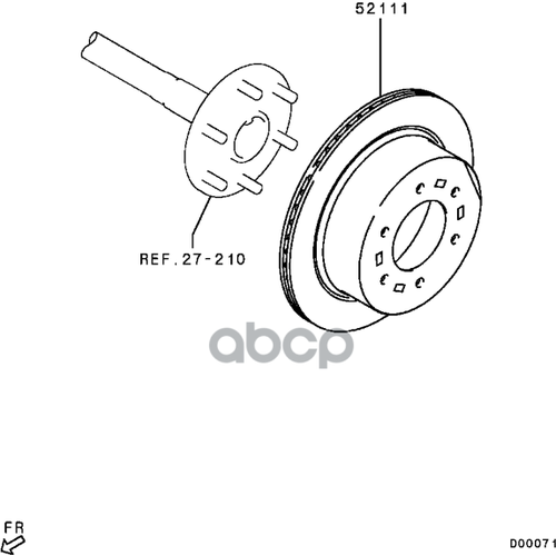 Диск Тормозной Задний Mitsubishi 4615A097 MITSUBISHI арт. 4615A097