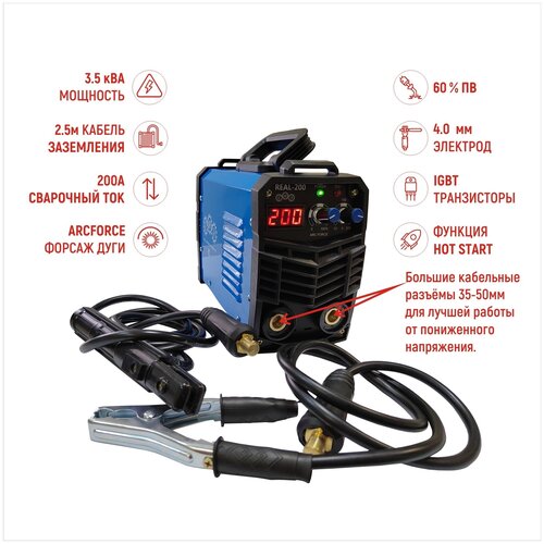 Инверторный сварочный аппарат EWG REAL-200 410500₽