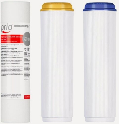 Изображение товара Комплект сменных картриджей Prio Новая Вода K603 для фильтров Praktic и фильтров серии E NEW (К100, К300, К205 для EU300)