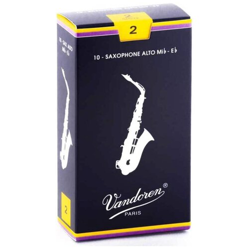 Vandoren SR212 Трости для саксофона Альт Традиционные №2 (10шт)
