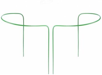 Кустодержатель, d = 40 см, h = 70 см, ножка d = 0.3 см, металл, набор 2 шт., зелёный