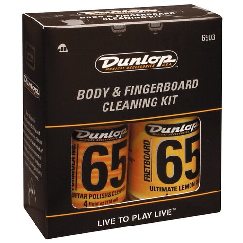 средство для ухода за гитарой dunlop средство для полировки гитары 654 formula 65 guitar polish Набор по уходу за гитарой DUNLOP 6503