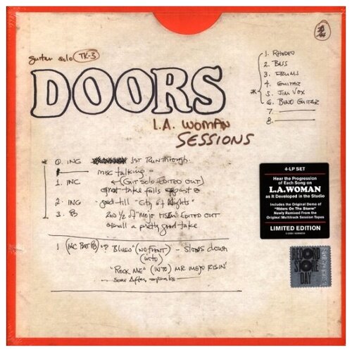 Виниловая пластинка EU The Doors - L.A. Woman Sessions (Limited Edition Box Set)(4LP) виниловая пластинка eu the doors l a woman sessions limited edition box set 4lp