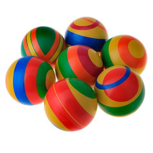 фото 99лпс мяч резиновый, d 100 (принт полоска) русский стиль