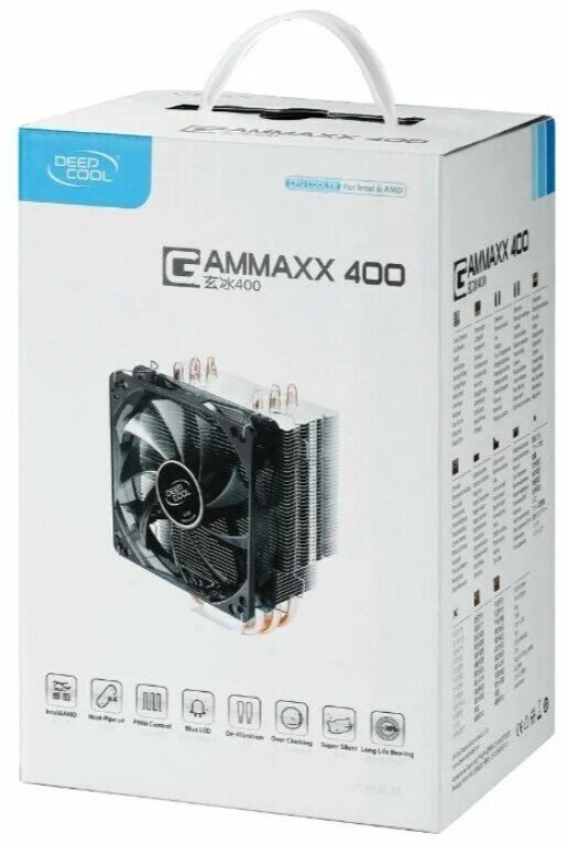 Устройство охлаждения(кулер) Deepcool GAMMAXX 400 BLUE BASIC Soc-FM2+/AM2+/AM3+/AM4/1150/1151/1155/ - фото №8