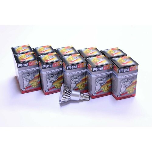 10шт. Светодиодная лампа E14C-1-3W-W (E-14, 1*3W, AC220V, White,6500K)