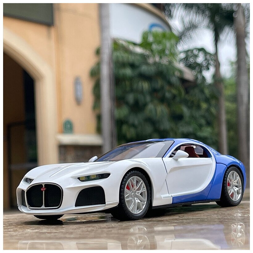 Коллекционная масштабная модель Bugatti Atlantic 1:24 (металл, свет, звук)