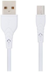 Кабель USB VIXION (J7) microUSB длинный коннектор (1м) (белый)