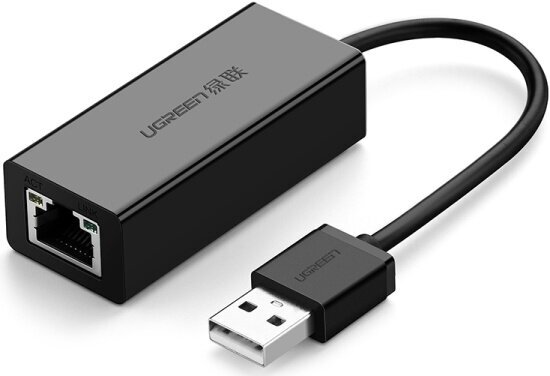 Сетевой адаптер Ugreen USB 2.0 - LAN RJ45, 10/100 Мбит/с, цвет черный (20254)