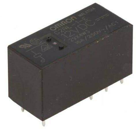 фото Реле OMRON G2RL-1-E 12VDC электромагнитное, SPDT, Uобмотки 12ВDC, 16 A/250ВAC, Шаг 5 мм, 1шт
