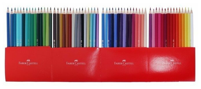 Карандаши цветные Faber-Castell Замок набор цветов в подарочной картонной коробке 60 шт. - фото №19