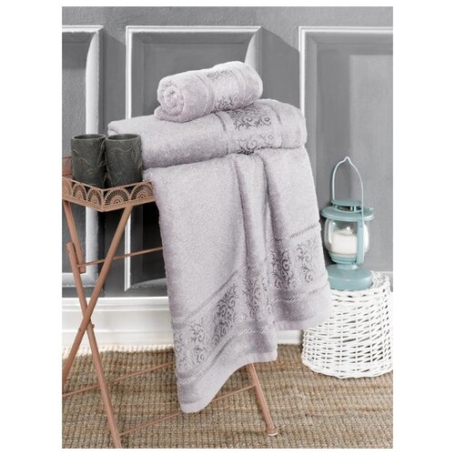 фото Полотенце бамбуковое "karna" armond ; серый ; размер: 70 х 140