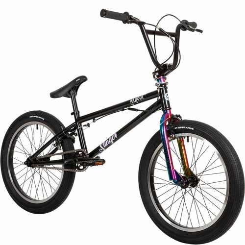 Велосипед BMX STINGER 20 GANSTA черный, сталь, размер 10 покрышка innova ib 3009 20x2 3 60tpi серый чёрная боковина tr ib 3009 20x2 3 gr b